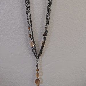 Inspired Rustic Orange Necklace